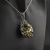 Złoty Piryt z fasetowanym Granatem / Amju Designs / Biżuteria / Wisiory