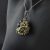 Złoty Piryt z fasetowanym Granatem / Amju Designs / Biżuteria / Wisiory