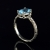 Sky blue Topaz w białym złocie