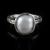 Amju Designs, Biżuteria, Pierścionki, Biała słodkowodna perła pierścionek II