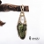 Wisiorek z mołdawitem i diamentem z Herkimer. / Amju Designs / Biżuteria / Wisiory