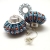 Kolczyki soutache 3D niebiesko-pomarańczowe / Tender December / Biżuteria / Kolczyki