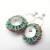 Kolczyki soutache 3D zielono-pomarańczowe / Tender December / Biżuteria / Kolczyki
