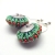 Kolczyki soutache 3D zielono-pomarańczowe / Tender December / Biżuteria / Kolczyki