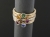 Złoty komplet 5 pierścionków / BIZOE / Biżuteria / Pierścionki