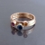 Złoty pierścionek z szafirem / BIZOE / Biżuteria / Pierścionki