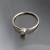 Złoty pierścionek z brylantem 0,13 ct - białe złoto / BIZOE / Biżuteria / Pierścionki