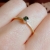 Złoty pierścionek z zielonym turmalinem / BIZOE / Biżuteria / Pierścionki
