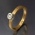 Złoty pierścionek z brylantem 0,07 ct VS/H / BIZOE / Biżuteria / Pierścionki