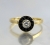 Złoty pierścionek z brylantem i czarnymi diamentami / BIZOE / Biżuteria / Pierścionki