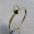 Złoty pierścionek z brylantem 0,18 ct (młotkowana powierzchnia) / BIZOE / Biżuteria / Pierścionki