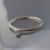 Złoty pierścionek z brylantem 0,015 ct SI/H - białe złoto / BIZOE / Biżuteria / Pierścionki
