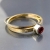 BIZOE, Biżuteria, Pierścionki, ZAMÓWIENIE INDYWIDUALNE - Podwójny złoty pierścionek z rubinem i brylantem