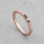 Obrączka / pierścionek z różowego złota z czarnymi i białym brylantem / BIZOE / Biżuteria / Pierścionki