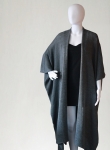 Długi elegancki unikatowy sweter-poncho z merino extrafine- ręcznie robiony
