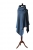 Petrolowe Poncho z wełny merino / Knitwear Factory / Akcesoria / Swetry i poncza