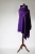 Petrolowe Poncho z wełny merino / Knitwear Factory / Akcesoria / Swetry i poncza