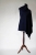 Petrolowe Poncho z wełny merino / Knitwear Factory / Akcesoria / Swetry i poncza