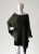 Knitwear Factory, Moda, Swetry i poncza, Eleganckie wełniane poncho w kolorze zielonym, oprószone złotem- womens green poncho