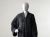 Melanżowy szary długi sweter- kardigan wykonany z wełny, alpaki i moheru- womens alpaca sweater / Knitwear Factory / Moda / Swetry i poncza