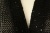 Czarny ażurowy kardigan z efektem "bling-bling" z bawełny tasiemkowej- black cotton cardigan / Knitwear Factory / Moda / Swetry i poncza