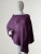 Fioletowe poncho z jedwabnego moheru- silk poncho / Knitwear Factory / Moda / Swetry i poncza