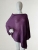 Fioletowe poncho z jedwabnego moheru- silk poncho / Knitwear Factory / Moda / Swetry i poncza