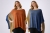 Knitwear Factory, Moda, Swetry i poncza, Poncho z bawełny z efektem ombre- cotton poncho