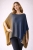 Poncho z bawełny z efektem ombre- cotton poncho / Knitwear Factory / Moda / Swetry i poncza