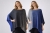 Knitwear Factory, Moda, Swetry i poncza, Poncho z efektem ombre wykonane z bawełny- ombre poncho