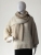 Beżowy pulower z szalikiem wykonany z wełny, jedwabiu i alpaki- gotowy do wysyłki / Knitwear Factory / Moda / Swetry i poncza