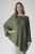 Knitwear Factory, Moda, Swetry i poncza, Zielone poncho z jedwabnego moheru- silk poncho