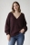 Knitwear Factory, Moda, Swetry i poncza, Bakłażanowy damski pulower, gotowy do wysyłki- womens pullover
