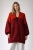 Knitwear Factory, Moda, Swetry i poncza, Czerwony kardigan wykonany z wełny i moheru- womens cardigan