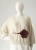 Damski krótki ecru pulower wykonany z organicznej bawełny, gotowy do wysyłki / Knitwear Factory / Moda / Swetry i poncza
