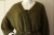 Długi zielony damski kardigan wykonany z wełny i bawełny, ze złotą nitką- gotowy do wysyłki / Knitwear Factory / Moda / Swetry i poncza