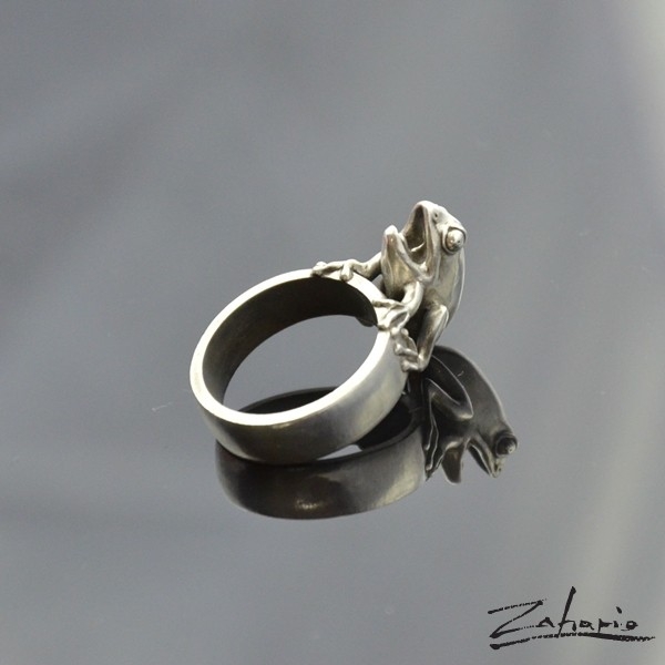 Pierścień Żaba Srebro / Zahario / Biżuteria / Pierścionki