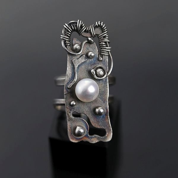 BAROCCO PEARL - srebrny pierścionek / Sztuk Kilka / Biżuteria / Pierścionki