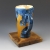 PORCELANOWY KUBEK WYSOKI - "Orange Blue" - 300 ml #1 / Crystalline Obsession / Dekoracja Wnętrz / Ceramika