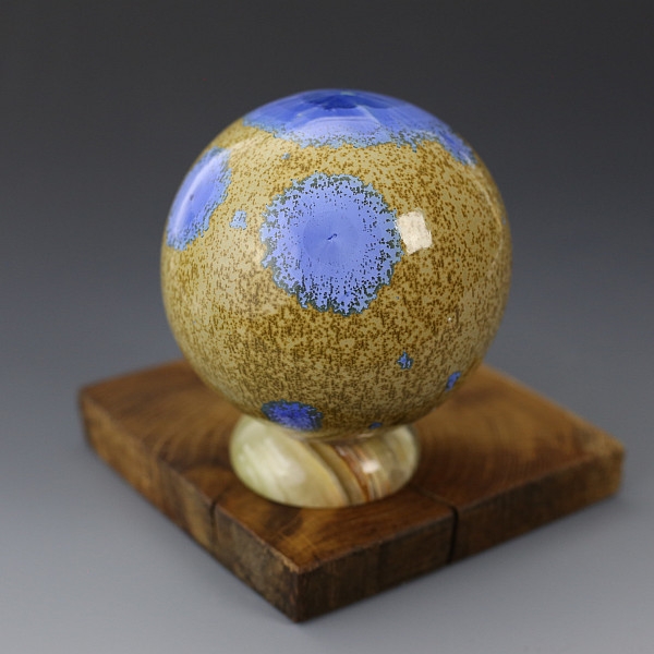 Porcelanowa Krystaliczna Kula - "Seria Obce Planety" #005 / Crystalline Obsession / Dekoracja Wnętrz / Ceramika