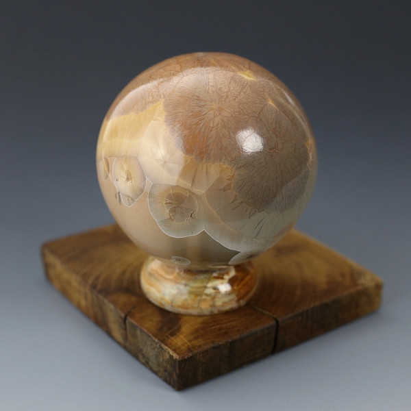 Porcelanowa Krystaliczna Kula - "Seria Obce Planety" #013 / Crystalline Obsession / Dekoracja Wnętrz / Ceramika