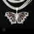 Srebrny ręcznie malowany wisior - motyl  / Toros Design / Biżuteria / Wisiory