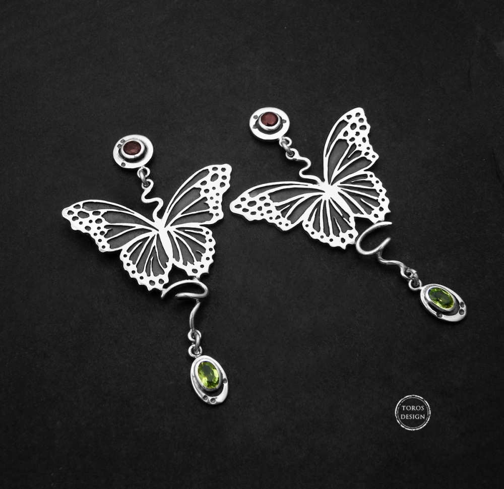Kolczyki motyle / Toros Design / Biżuteria / Kolczyki