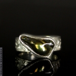 Nadtapiany pierścionek z zieloną perłą - Malina Skulska w Biżuteria/Pierścionki