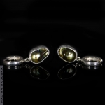 Kolczyki z zielonymi perłami - Malina Skulska w Biżuteria/Kolczyki