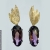Malina Skulska, Biżuteria, Kolczyki, Złocone kolczyki z ametrynami