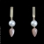 Malina Skulska, Biżuteria, Kolczyki, Złote sztyfty z perłami i kamieniem księżycowym 