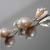 Kolczyki listki z perlami łososiowymi - rezerwacja