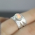 Ażurowy regulowany pierścionek z opalem etiopskim / Malina Skulska / Biżuteria / Pierścionki