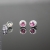 Malina Skulska, Biżuteria, Kolczyki, Srebrne sztyfty z różowymi cyrkoniami 